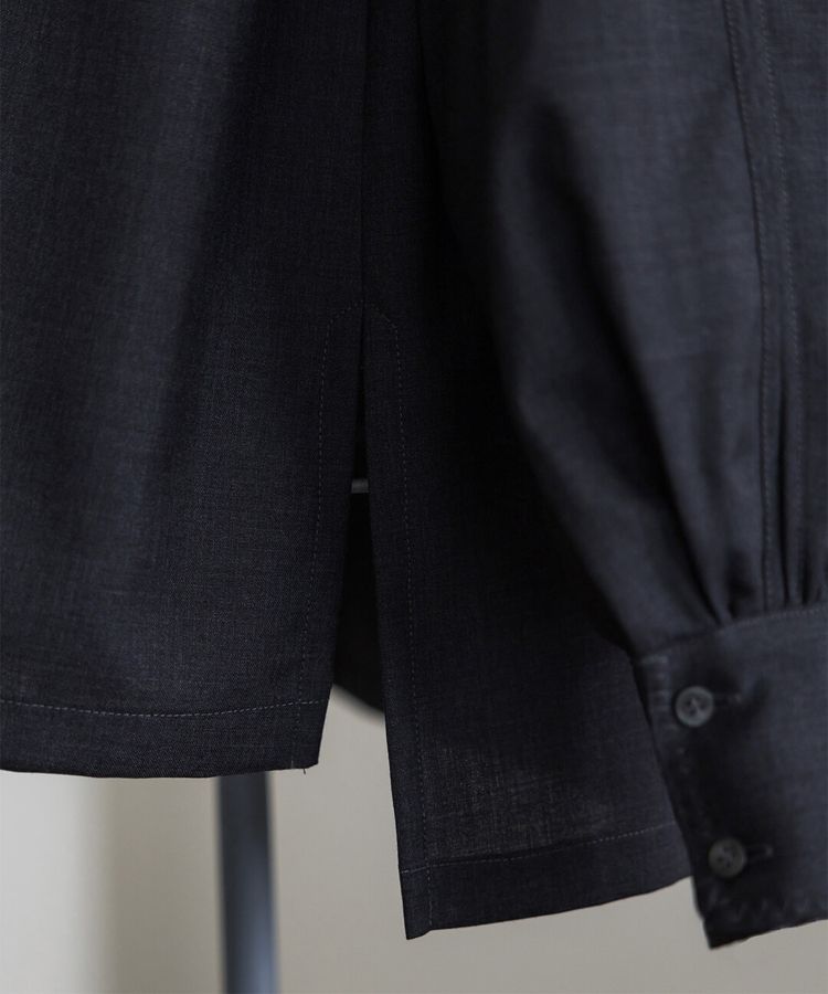 BALLOON SLEEVE WOOL SHIRT