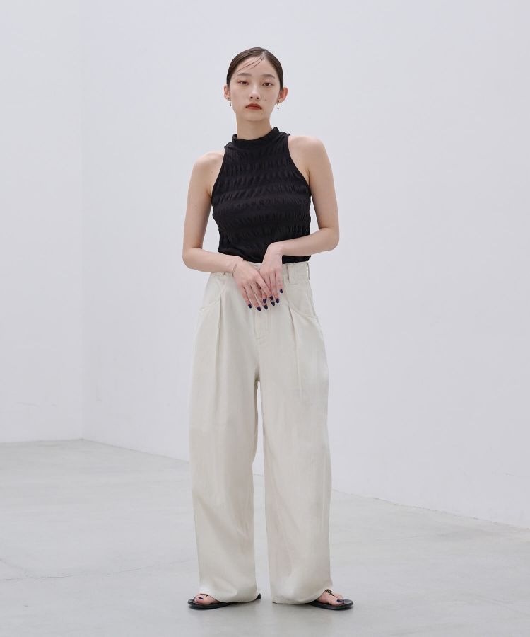 RUCHED SLEEVELESS TOPS