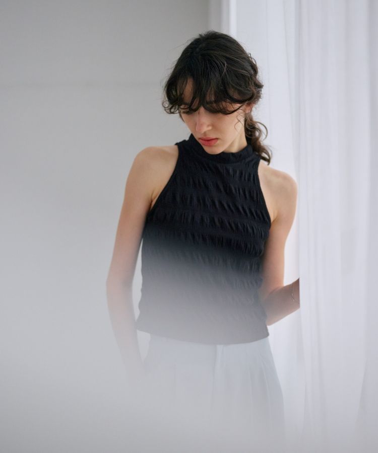 RUCHED SLEEVELESS TOPS