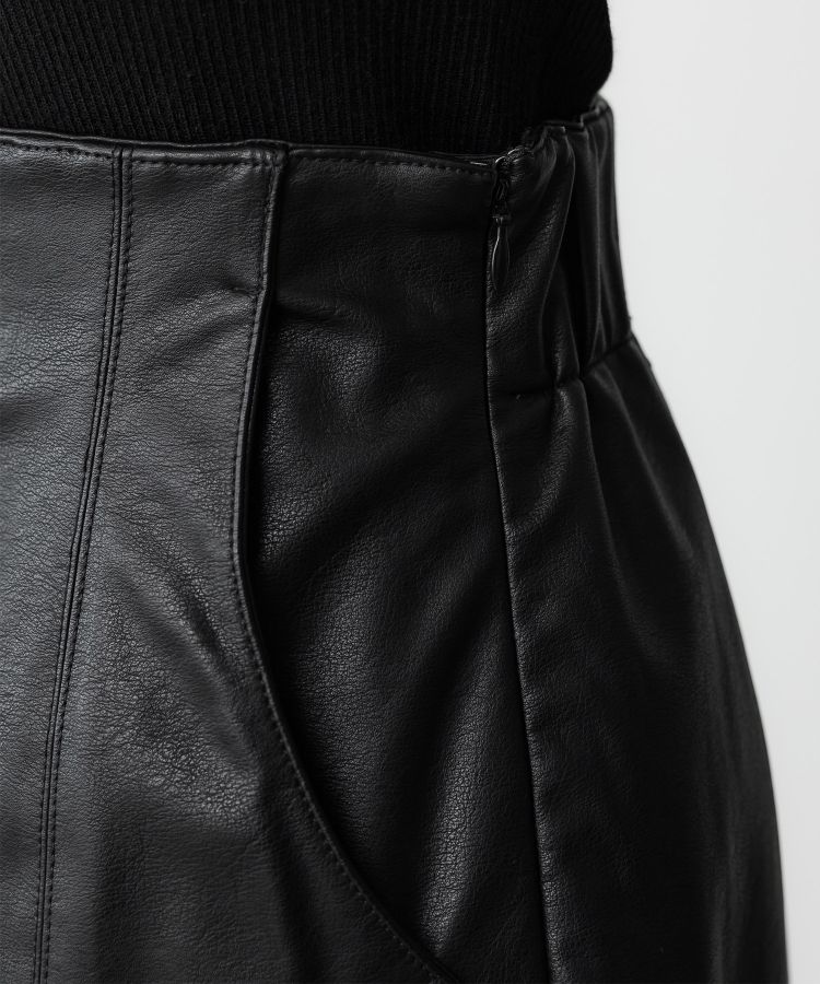 FAUX LEATHER SKIRT